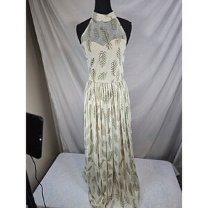 Womens Candalite Champagne And Leaf Dress Size Medium M